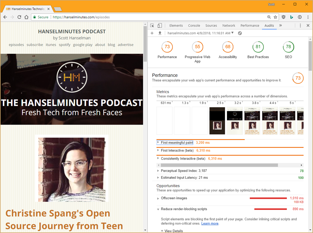Performance 73, PWA 55, Accessbiolity 68, Best Practices 81, SEO 78 Performance 73, PWA 55, Accessbiolity 68, Best Practices 81, SEO 78