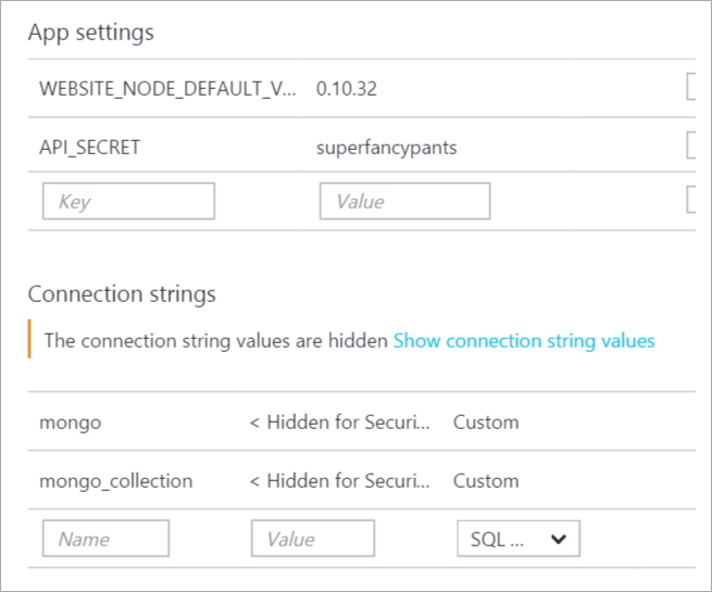 Application Settings and Secrets in Azure