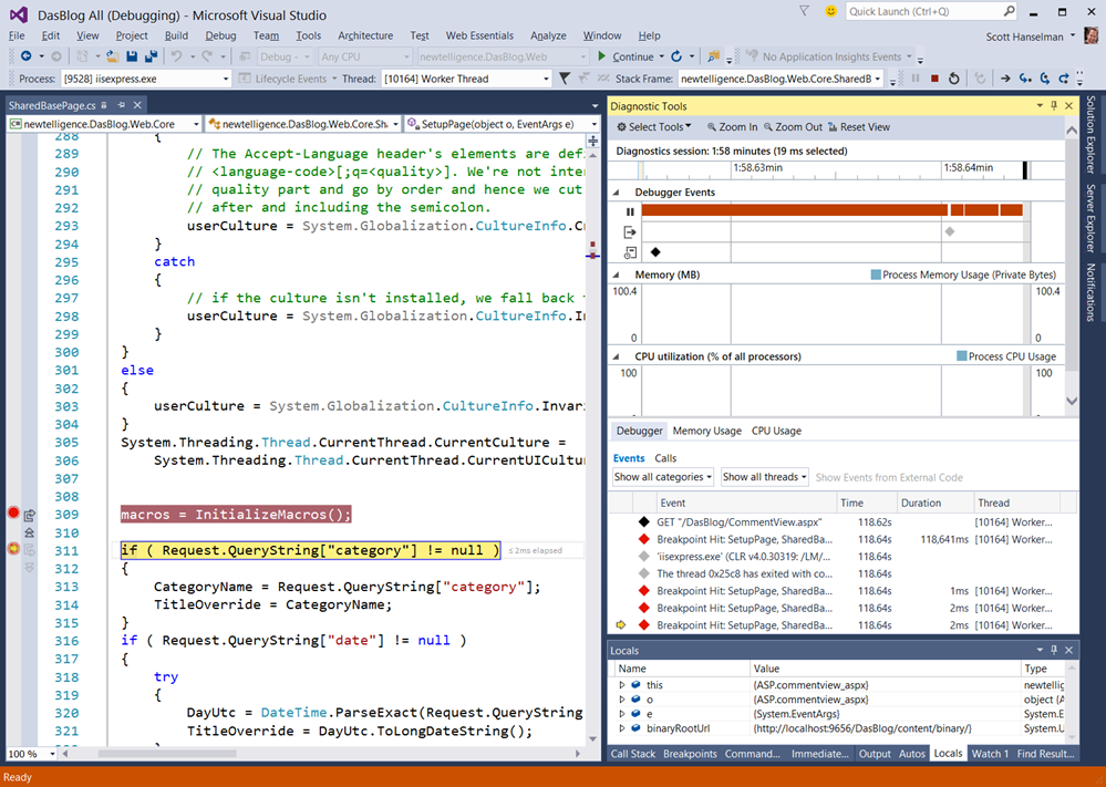 Diagnostics Tools in Visual Studio 2015 Diagnostics Tools in Visual Studio 2015