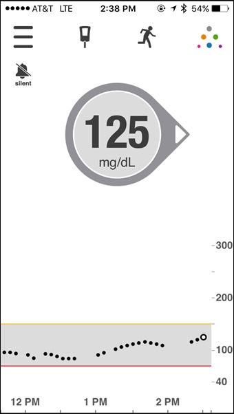 Dexcom G5 on an iPhone