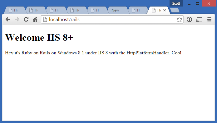 Ruby on Rails on IIS on Windows Ruby on Rails on IIS on Windows