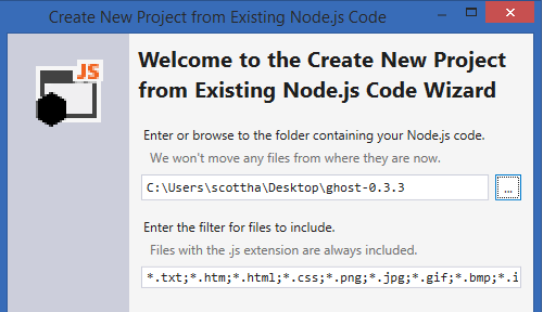 Create from Existing Code Create from Existing Code