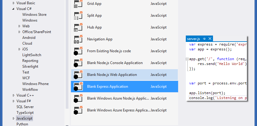 Blank Express Application Blank Express Application