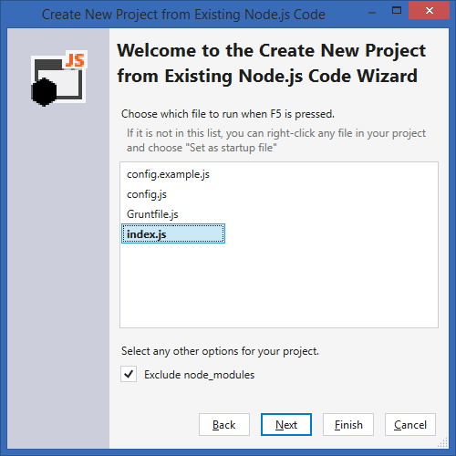 Create New Project from Existing Code Create New Project from Existing Code