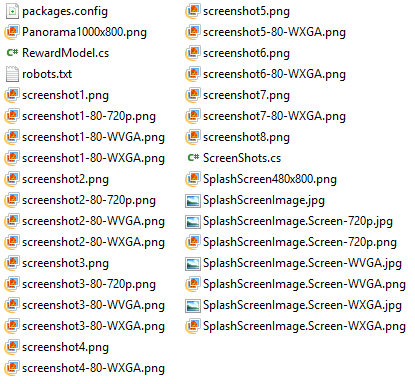 naming screenshots and splashscreens reasonably.