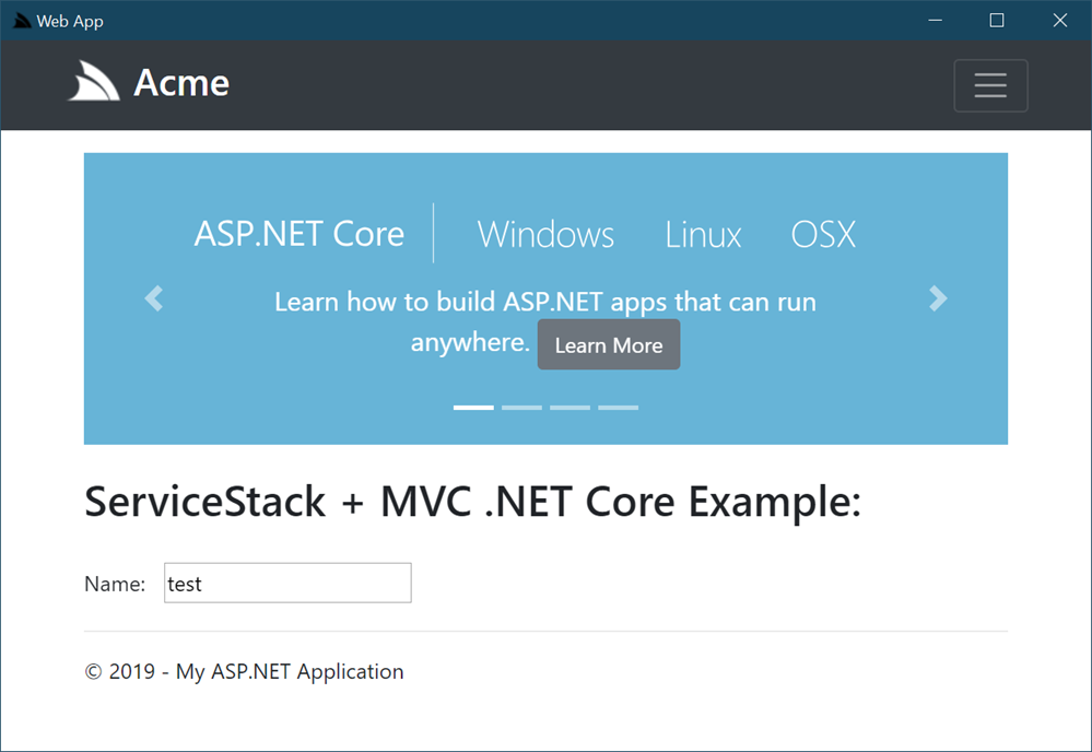 ServiceStack CEF App ServiceStack CEF App