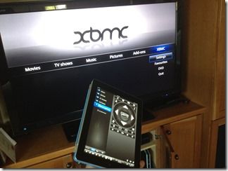 Using my iPad as a Raspbmc XBMC remote control