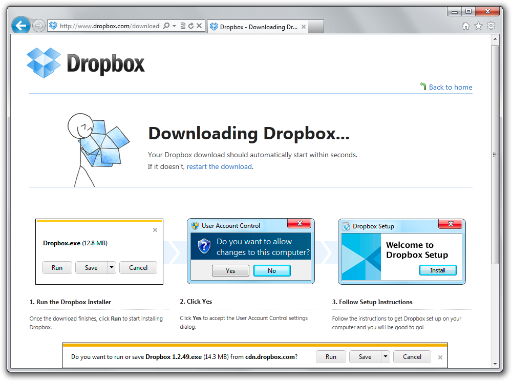 how to download from dropbox website