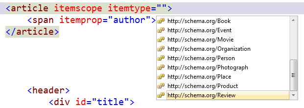 Adding http://schema.org/ attributes to an article