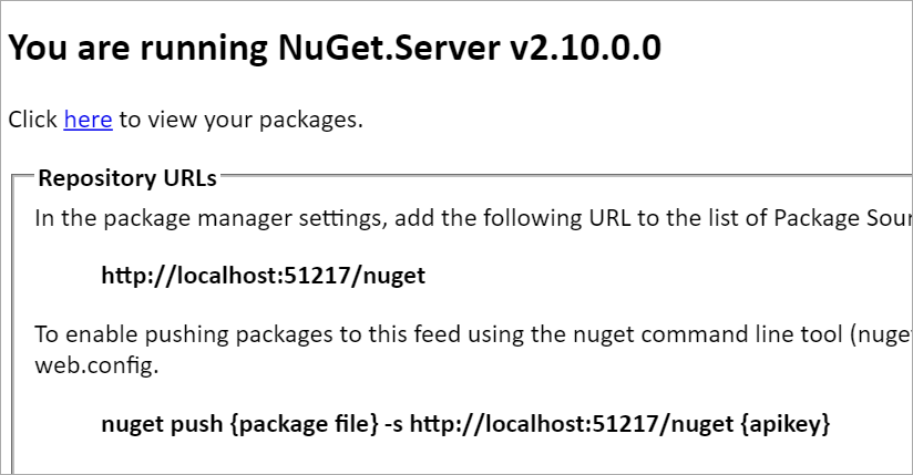 You are running NuGet.Server v2.10.0