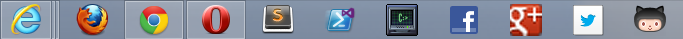 No this is not how I arrange my taskbar.