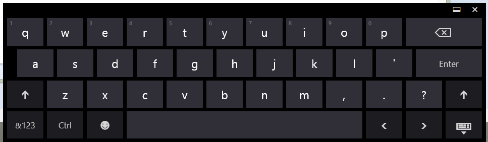 Windows 8.1 Emoji Touch Keyboard