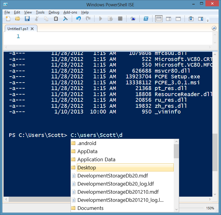 The PowerShell ISE