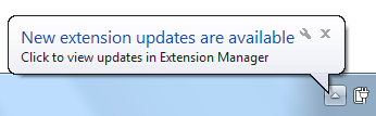 New extension updates are available