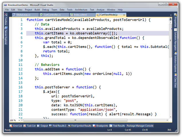 KnockoutJsonDemo - Microsoft Visual Studio (29) KnockoutJsonDemo - Microsoft Visual Studio (29)