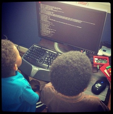 Little boys on the Raspberry Pi