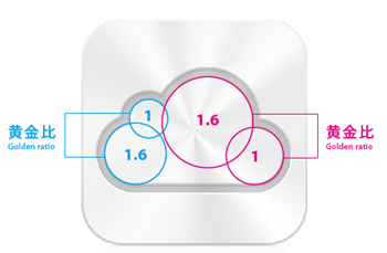 iCloud Icon Golden Ratio