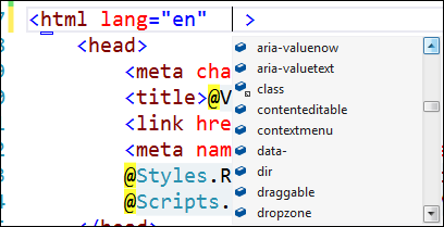 aria and data attributes are available