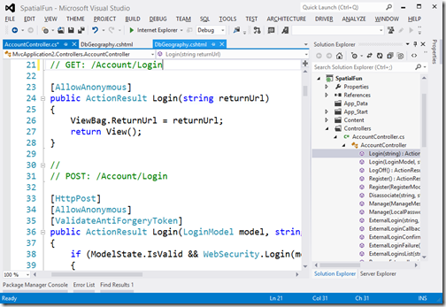 VS2012 with the default color scheme