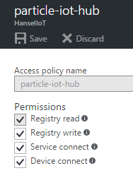 Be sure to set all the Access Policy Permissions you need