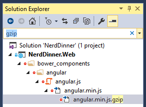 Ctrl ; will filter the Solution Explorer and open subnodes