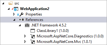 Adding ClassLibrary1 to the References Node in Solution Explorer Adding ClassLibrary1 to the References Node in Solution Explorer