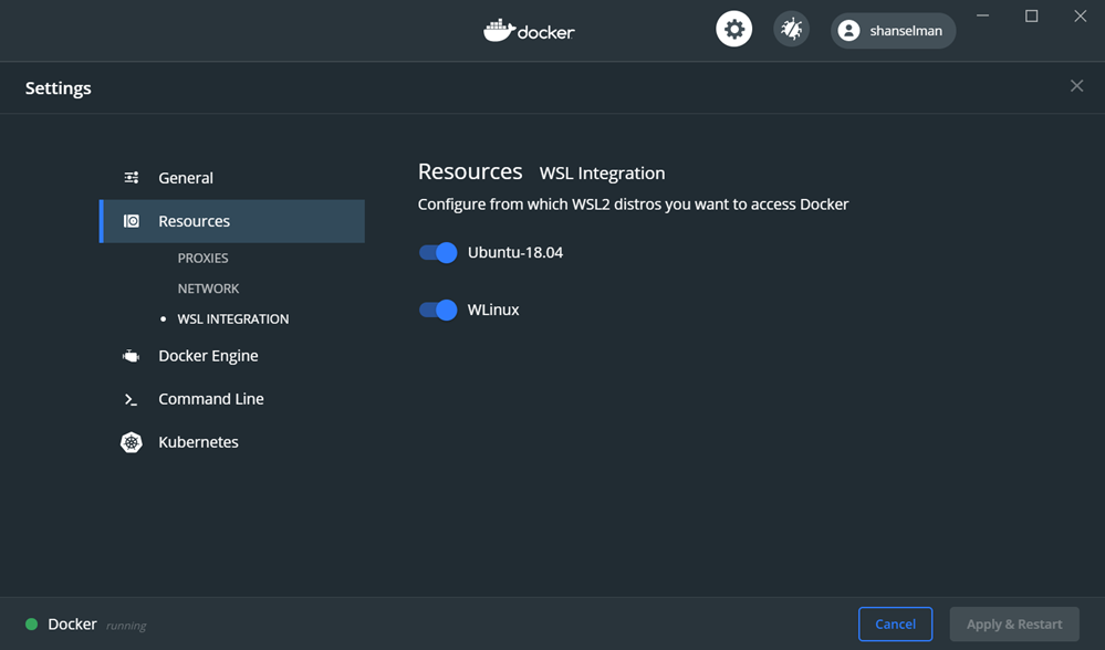 Docker | Resources | WSL Integration Docker | Resources | WSL Integration
