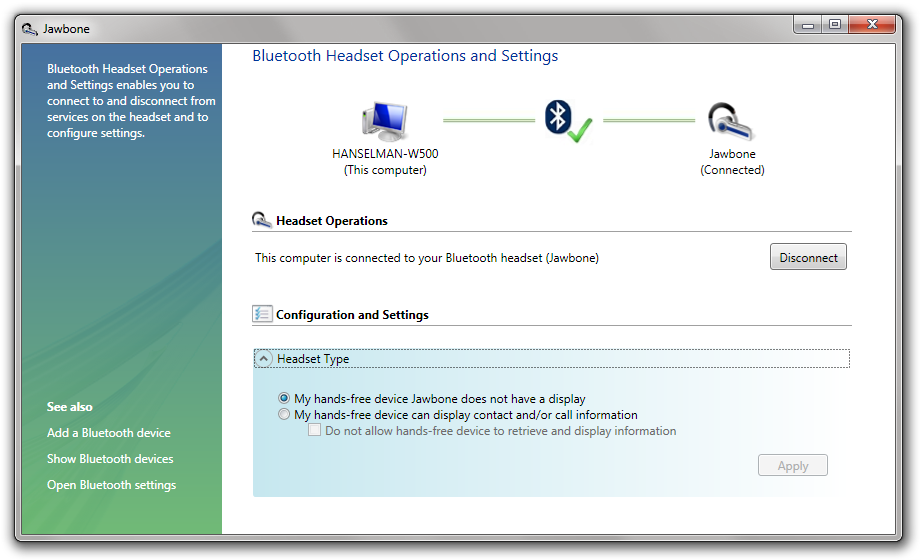 bluetooth headset drivers windows 7