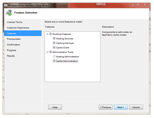 Windows Server AppFabric Setup Wizard