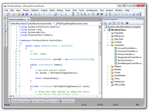 MvcMusicStore - Microsoft Visual Studio (2)