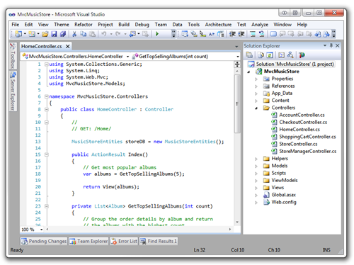 MvcMusicStore - Microsoft Visual Studio (2) MvcMusicStore - Microsoft Visual Studio (2)