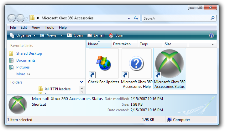 Xbox 360 Accessories Status Program
