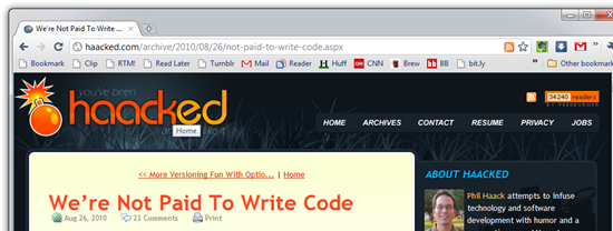 We’re Not Paid To Write Code - Google Chrome