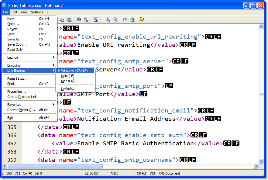Death to Carriage Returns and Linefeeds Scott Hanselman