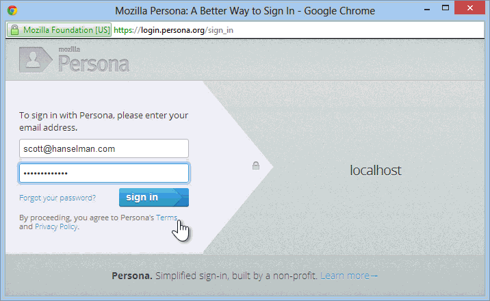 Animation of the Persona login Animation of the Persona login