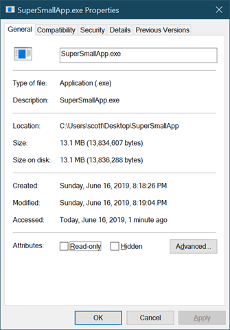 A tiny 13 meg .NET Core 3 application A tiny 13 meg .NET Core 3 application