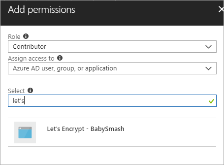 Adding the App as a Contributor to the Resource Group Adding the App as a Contributor to the Resource Group