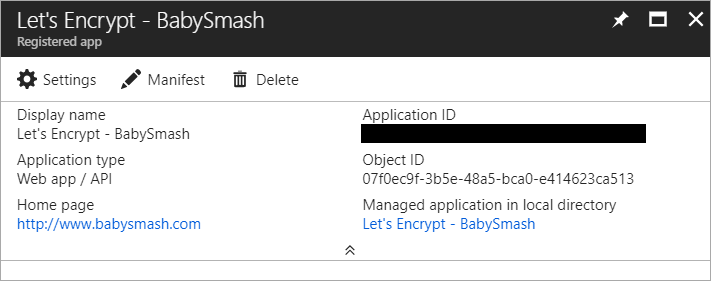 Copying the App Registration ClientID Copying the App Registration ClientID