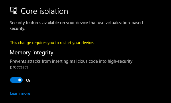 How to turn on Memory Integrity and Core Isolation in Windows 10  LaptrinhX / News