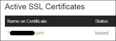 Active SSL Certs Active SSL Certs
