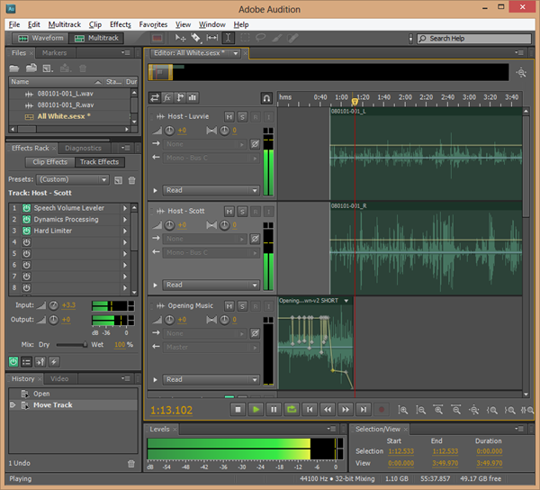 Editing in Adobe Audition