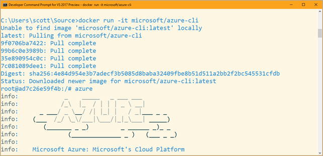 컨테이너의 Azure CLI