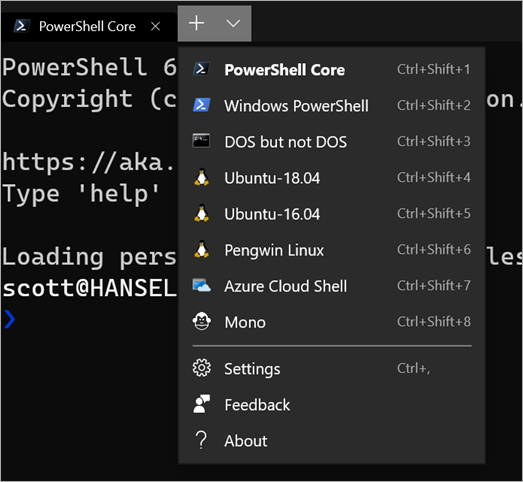 Windows terminal settings json