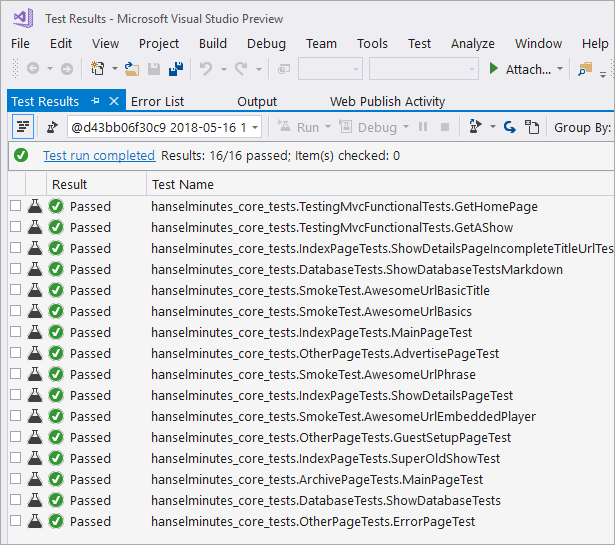 XUnit Tests from within a Docker Container on Linux viewed within Visual Studio on Windows XUnit Tests from within a Docker Container on Linux viewed within Visual Studio on Windows