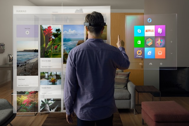 Virtual stuff floating in front of a HoloLens Virtual stuff floating in front of a HoloLens