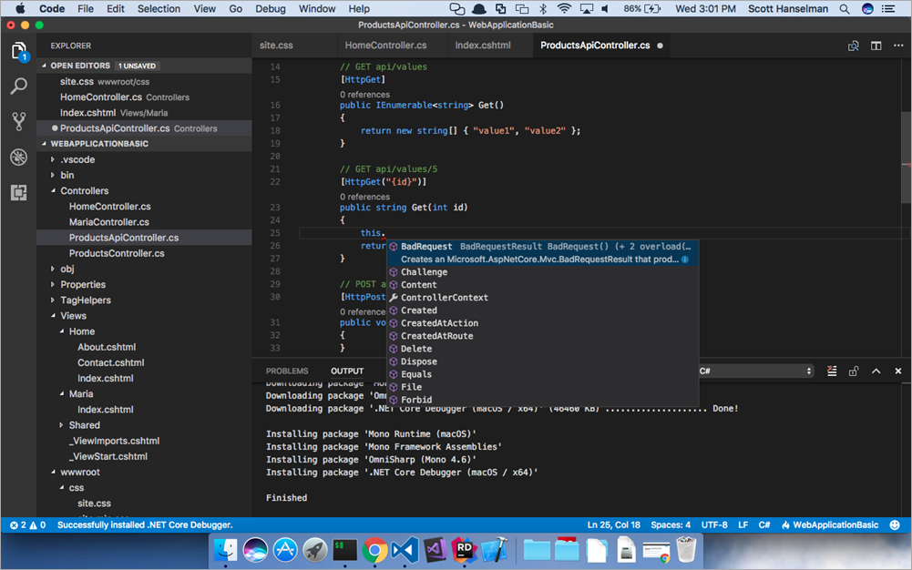 Visual studio for mac