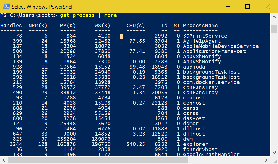 PowerShell on Windows