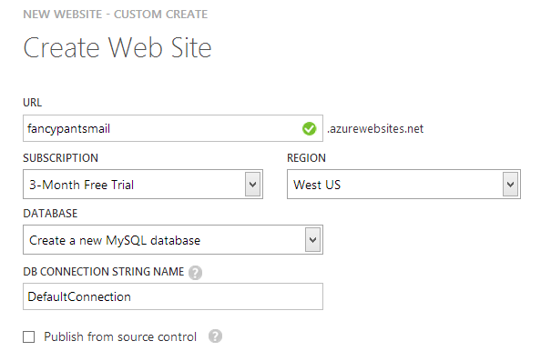 Making a new website with a new MySQL DB Making a new website with a new MySQL DB