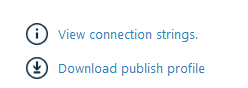 Connection Strings and publish profile Connection Strings and publish profile