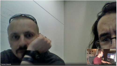 Part of my co-workers' faces Part of my co-workers' faces